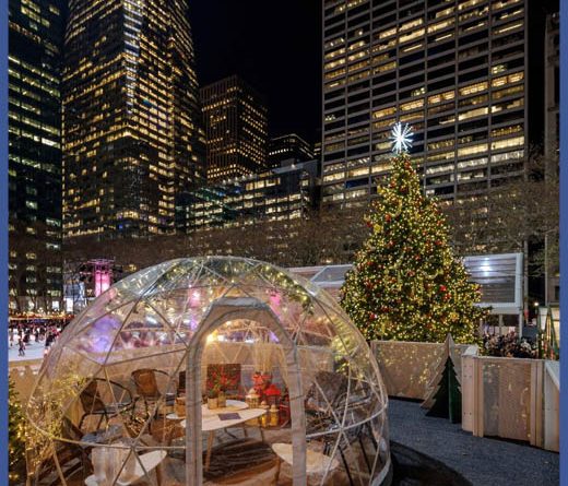 Cozy Igloos: domos privados a pasos de la pista de patinaje del Winter Village